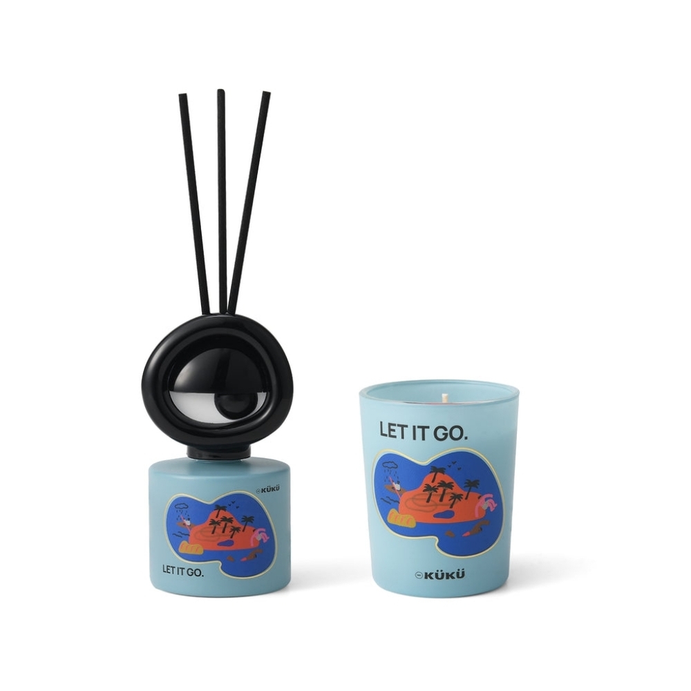 🆕️ WEKÜKÜ BIG EYE Scented Candle & Fragrance Diffuser - Let it go(sea)